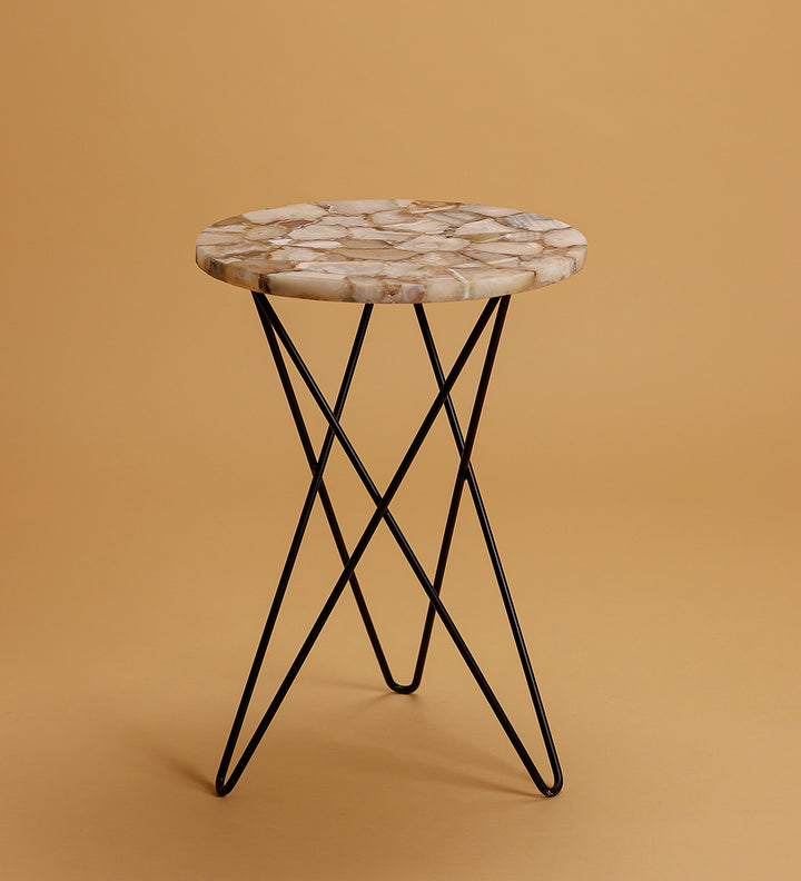 Ecstasy Agate Accent Table