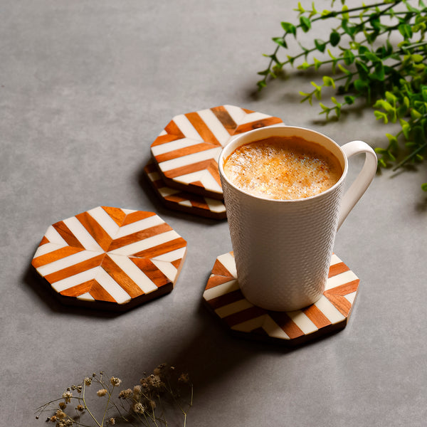 Octagon Resin Coaster Set of 4