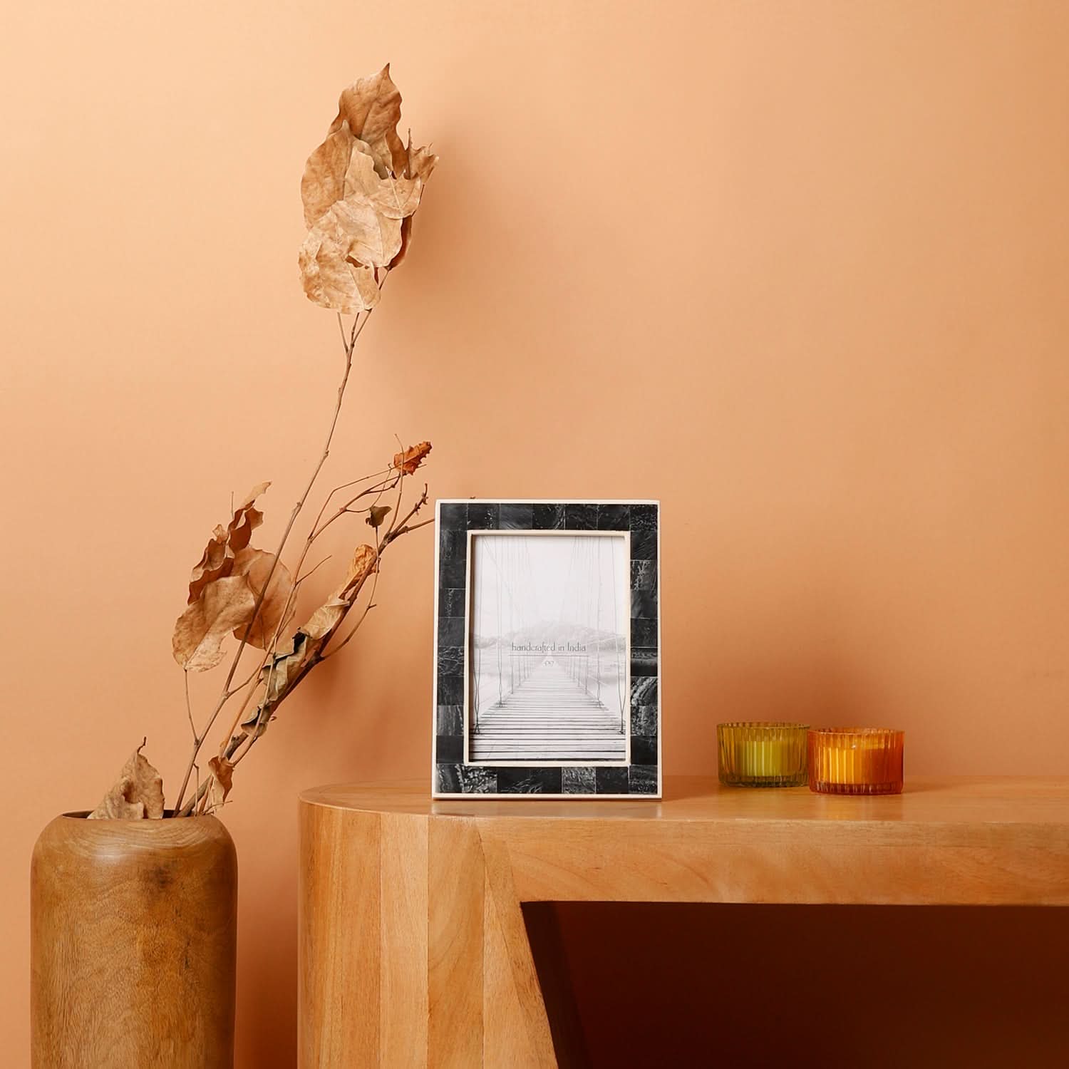 Black Resin Mosaic Photo Frame (4x6)