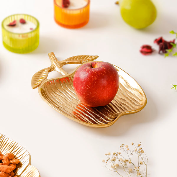Gold Apple Aluminum Decorative Tray