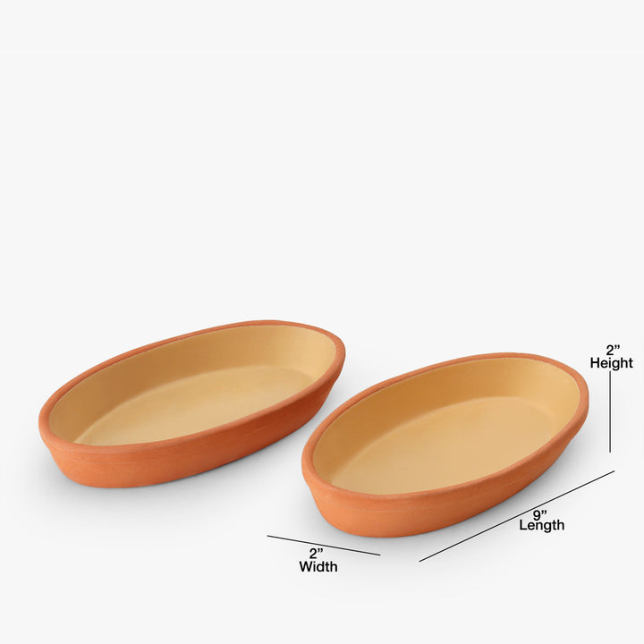 Terracotta Oval Plate Set