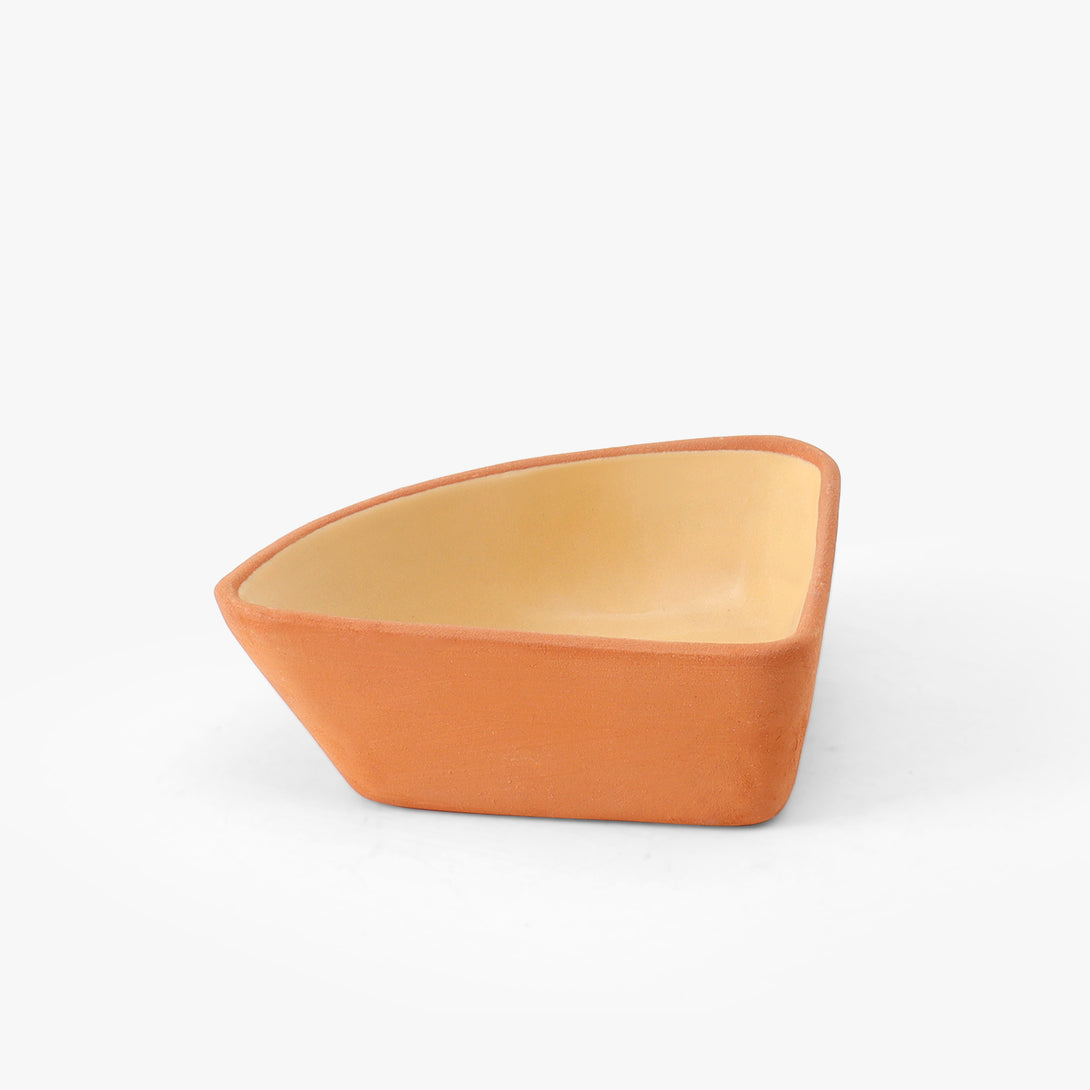 Modern Triangular Terracotta Bowl Set