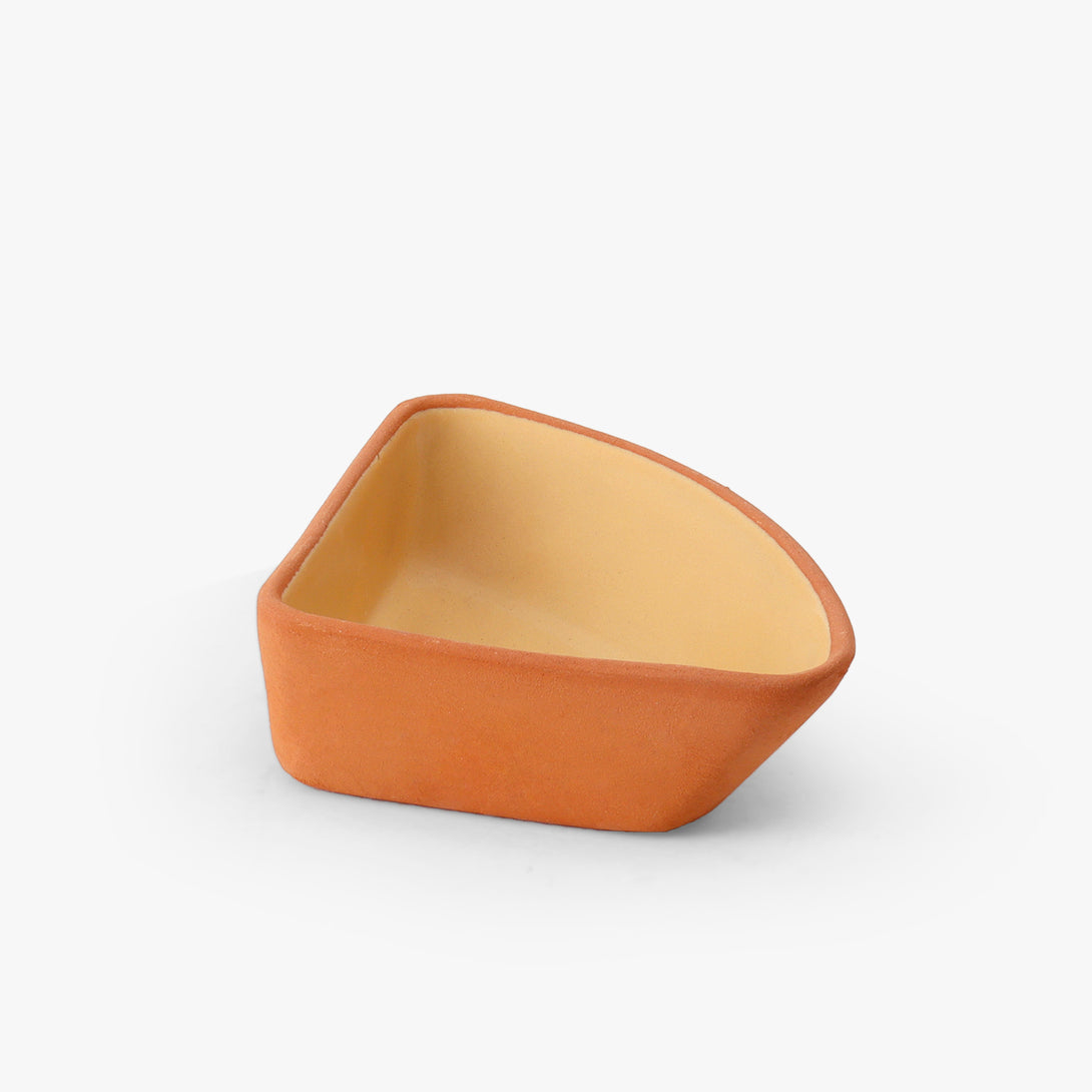 Modern Triangular Terracotta Bowl Set