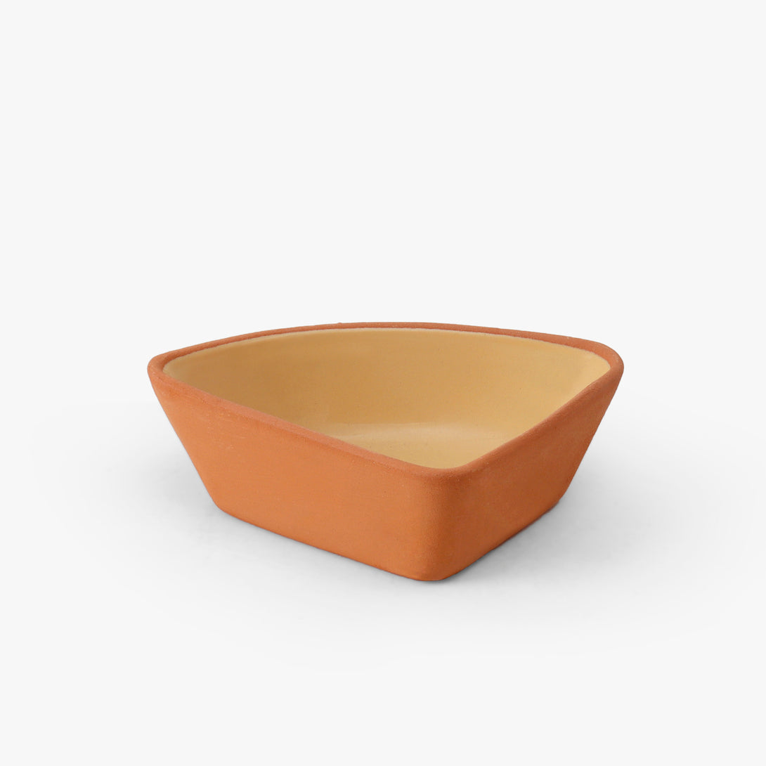 Modern Triangular Terracotta Bowl Set