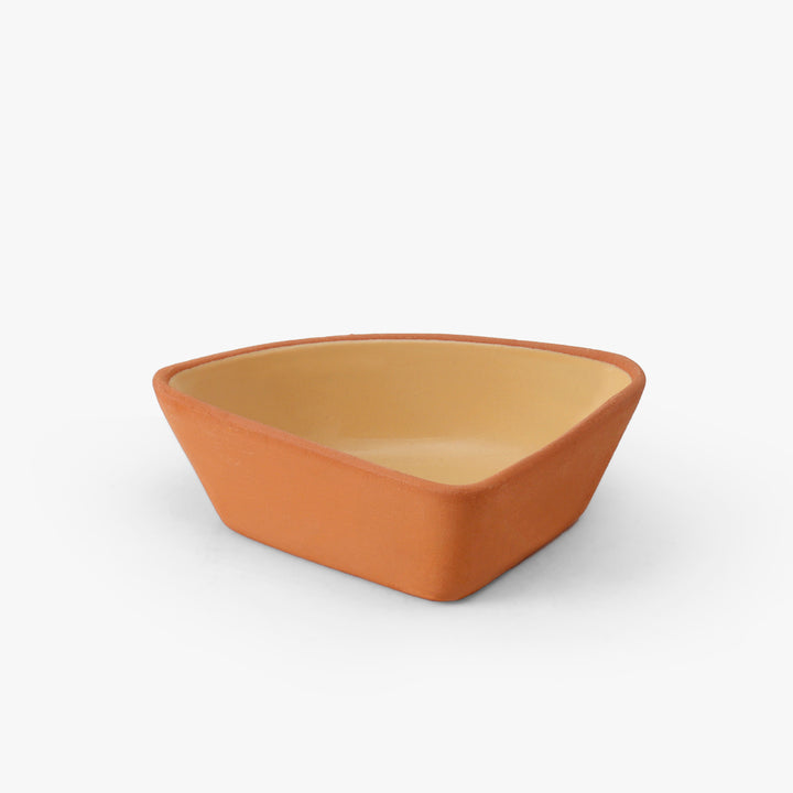 Modern Triangular Terracotta Bowl Set