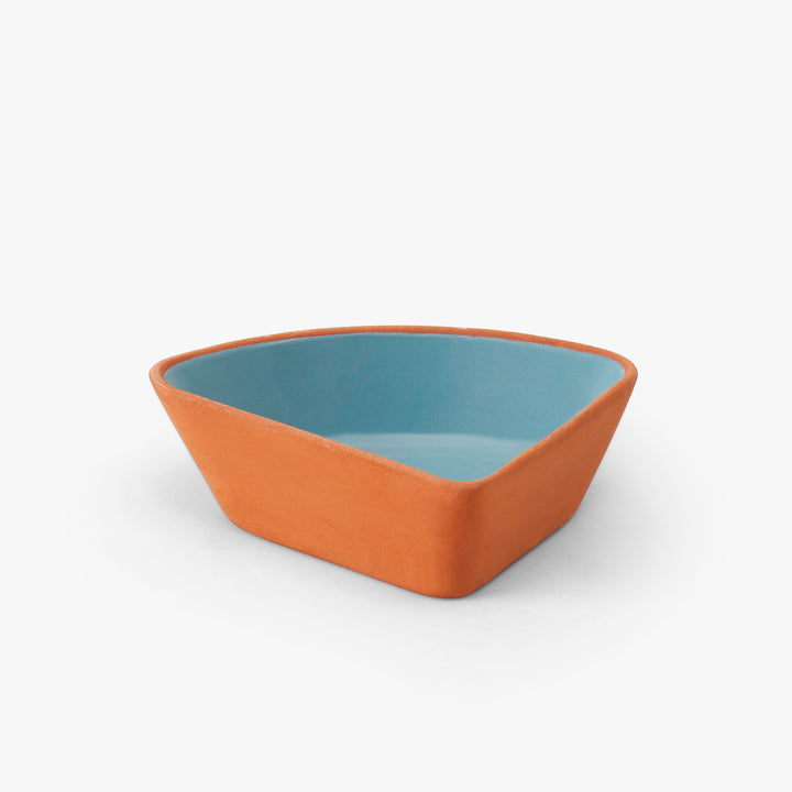 Modern Triangular Terracotta Bowl Set