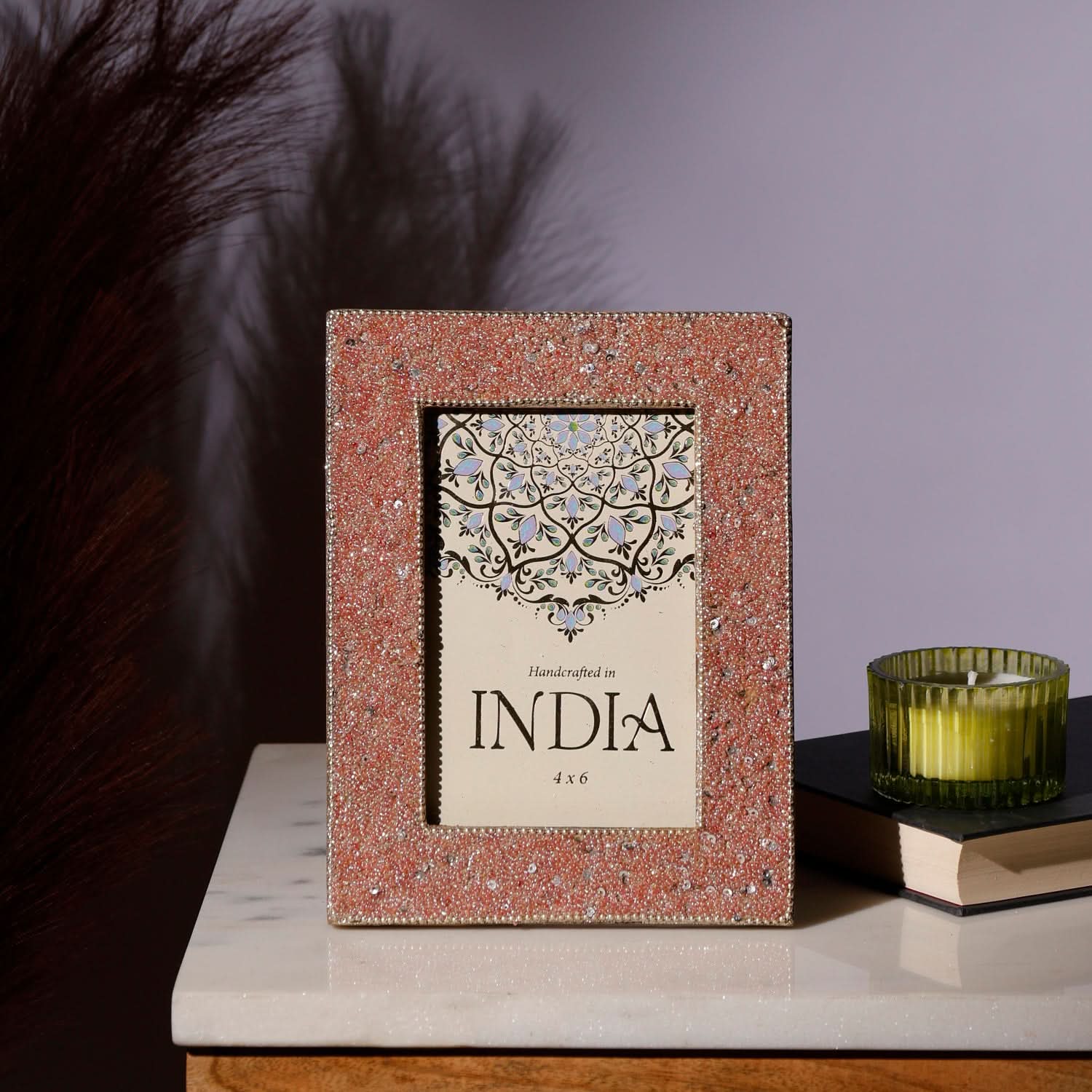 Beaded Wooden Photo Frame (4x6)