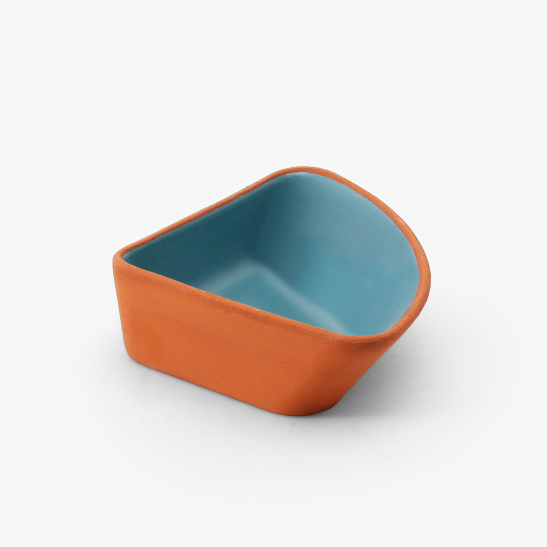 Modern Triangular Terracotta Bowl Set