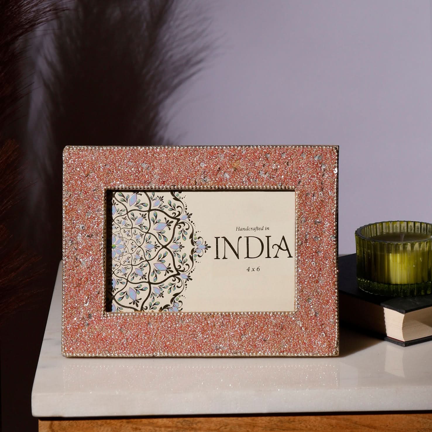 Beaded Wooden Photo Frame (4x6)