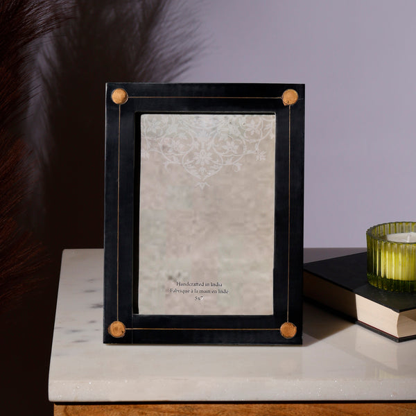 Midnight Black & Gold Luxe Photo Frame