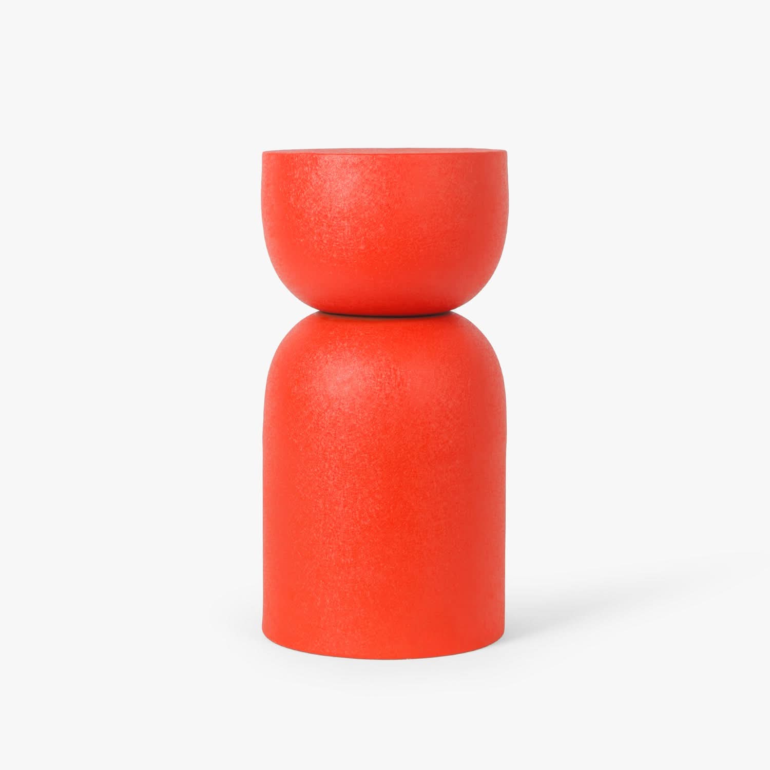 Bold Red Sculptural Metal Accent Table – Casa Decor