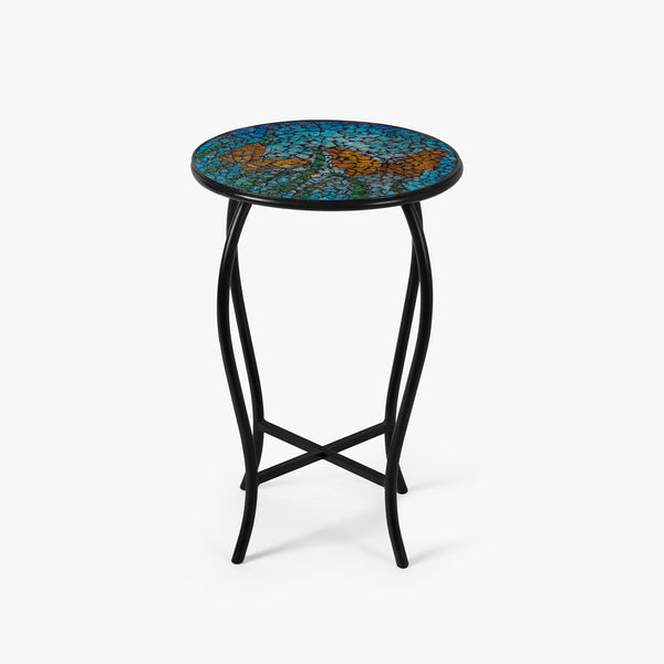 Amber Butterfly Terrazzo Accent Table