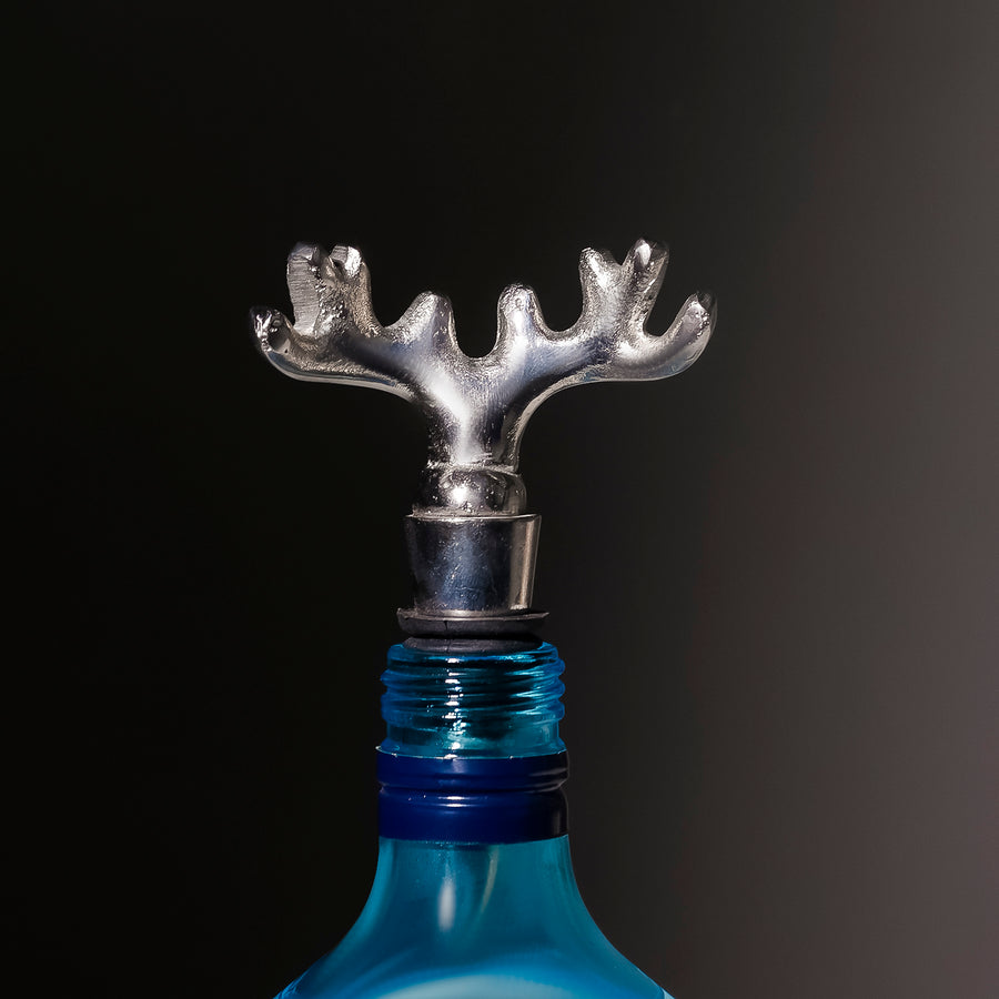Antler Wine Stopper Metal Bottle Stopper for Bar Accessories and Table Decor