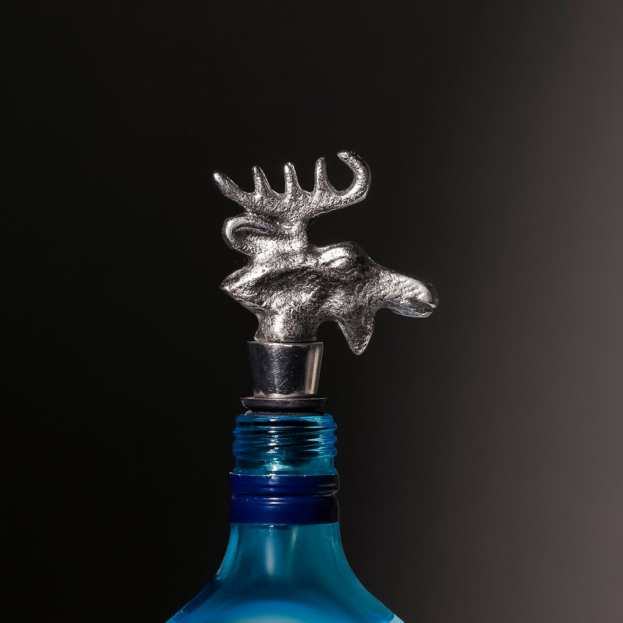 Deer Head Wine Stopper Metal Bottle Stopper for Bar Accessories and Table Decor