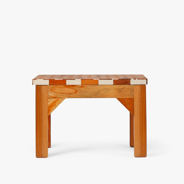 Handcrafted Mosaic Tile Wooden Stool
