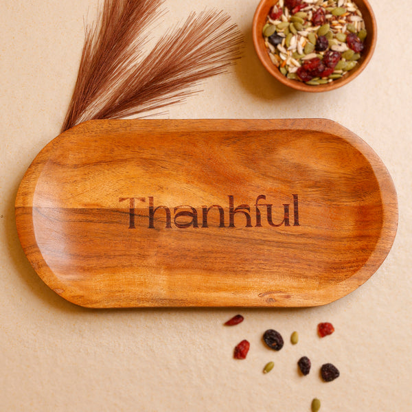 Always Thankful Scripted Tray