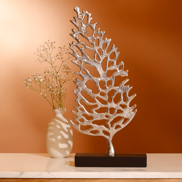 Silver Tree Metal Sculpture