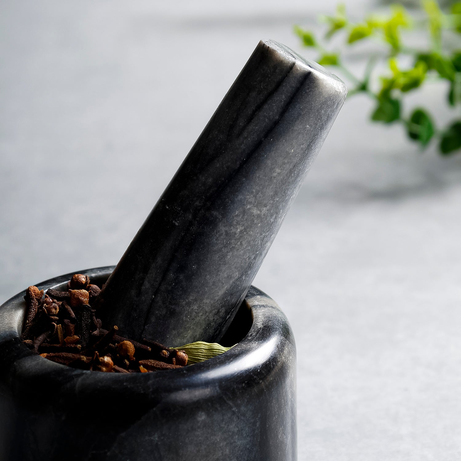 Marble Mortar and Pestle Set for Kitchen Grinding & Spice Preparation