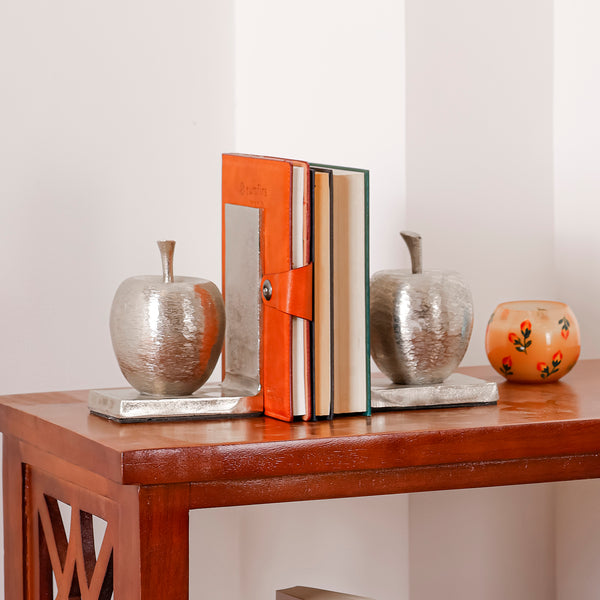 Apple Metal Bookends for Study Table & Bookshelf