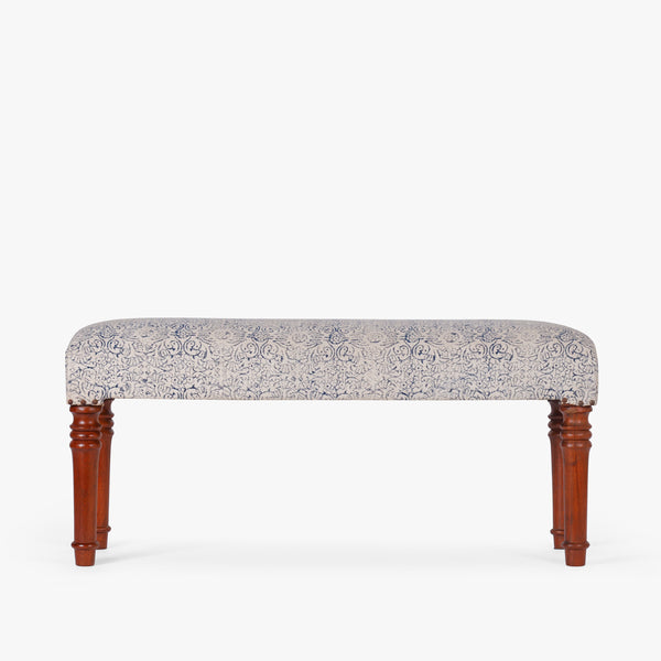 Handcrafted Wooden Upholstered Bench