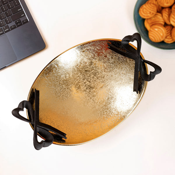 Gold Bowl Metal Fruit Bowl for Dining Table & Kitchen