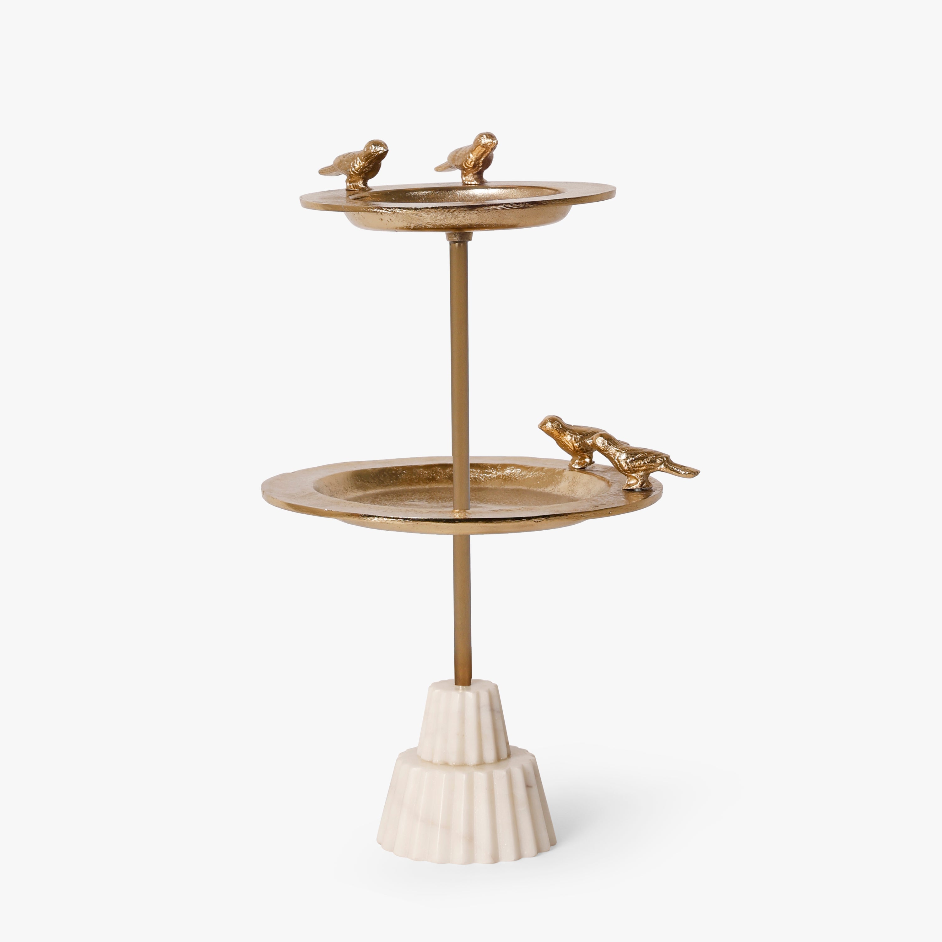 Golden Sparrow Two-Tier Serve Stand