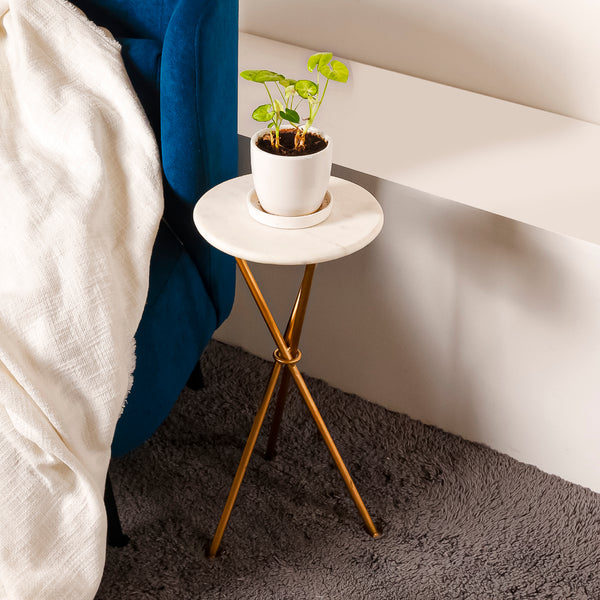 White Viridis Tri Stand – Gold