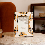 Abstract Striped Inlay Wooden Photo Frame 4x6 Inch