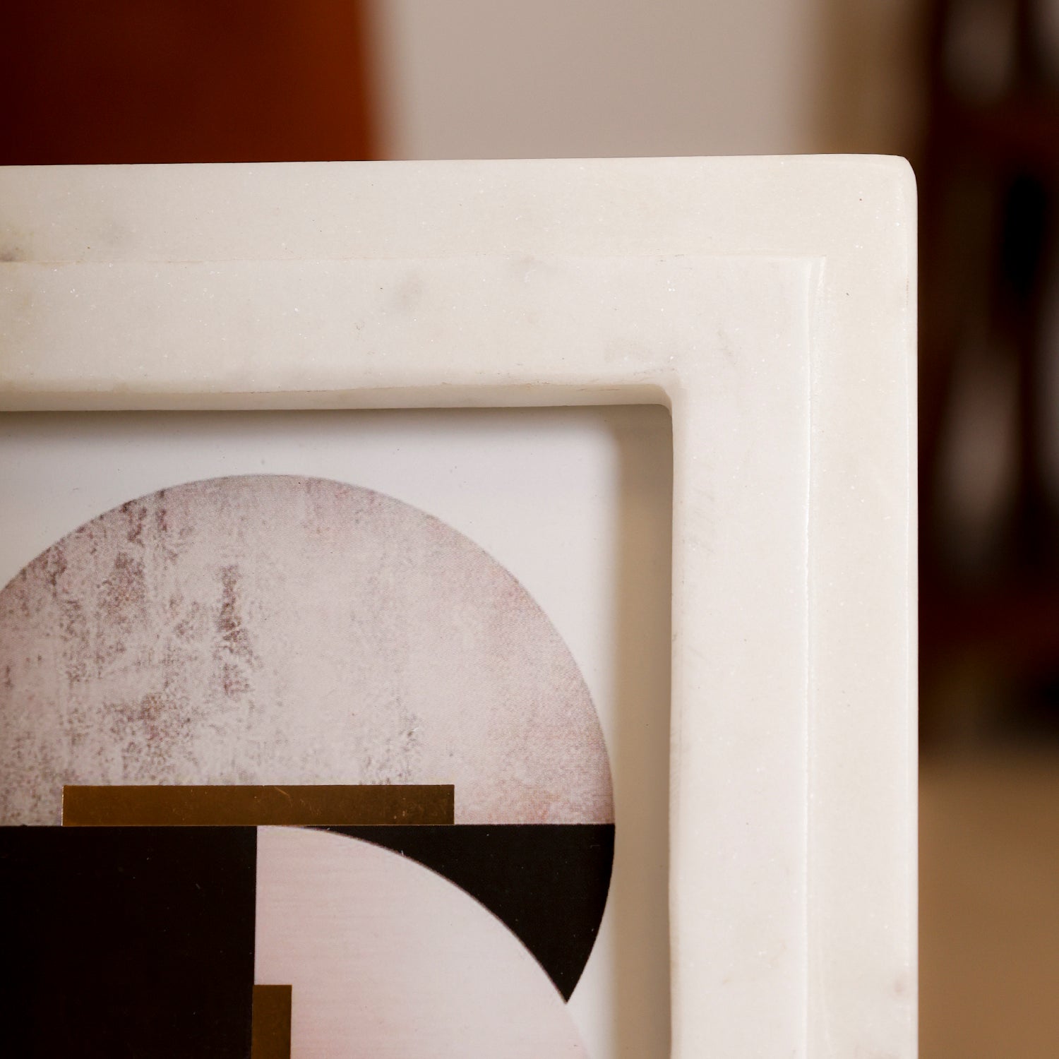 White Marble Photo Frame for Tabletop & Shelf Styling 5x7 Inch