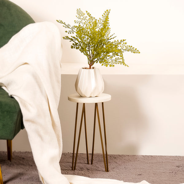 White Viridis Tripod Stand - Gold