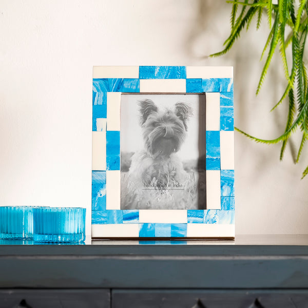 Blue Tetris Photo Frame