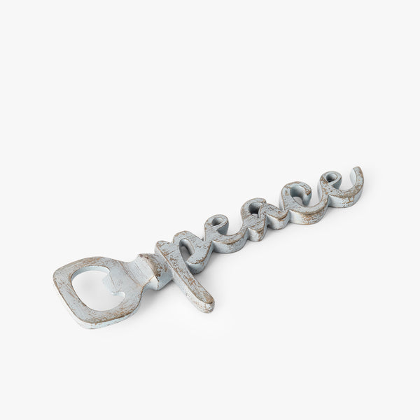 Silver Scripted PEACE Bottle Opener