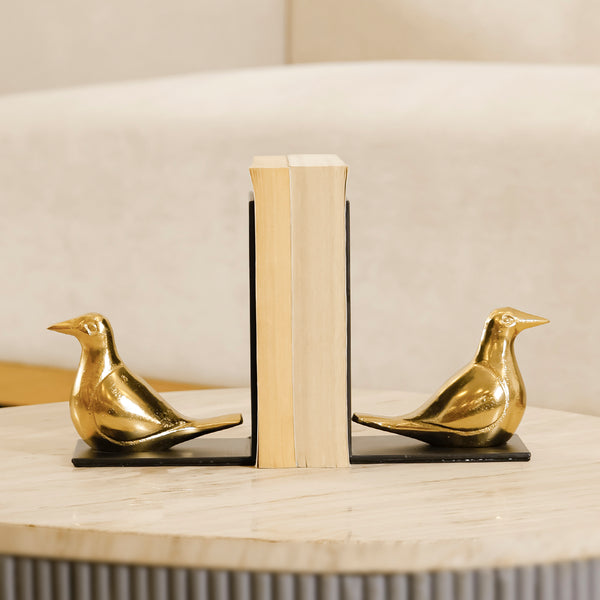 Elegant Golden Bird Bookend
