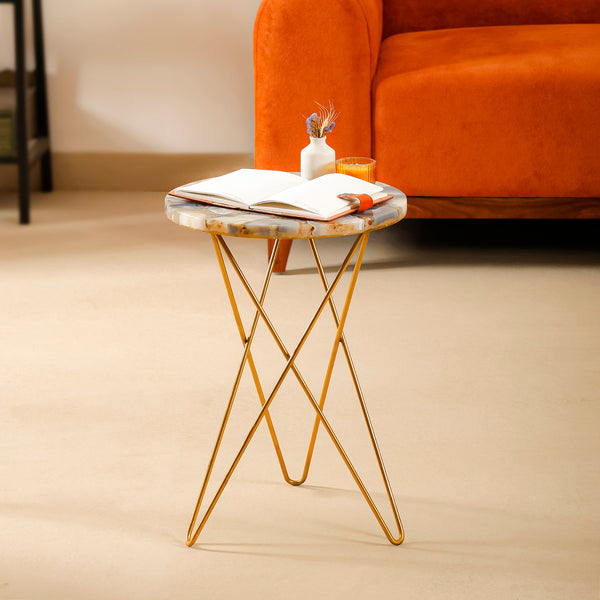 Ecstasy Agate Accent Table