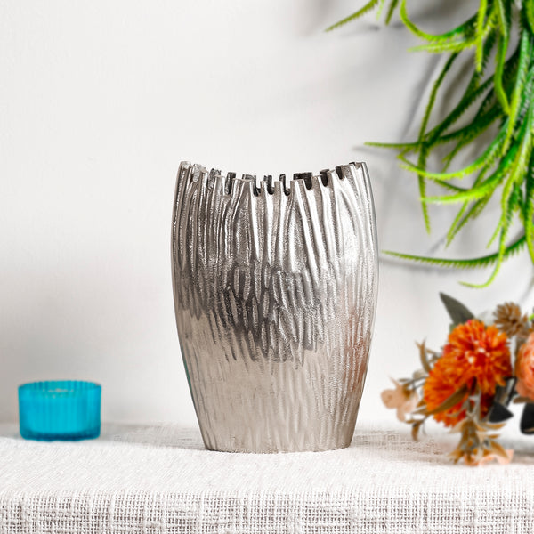 Silver Valentine Flower Vase