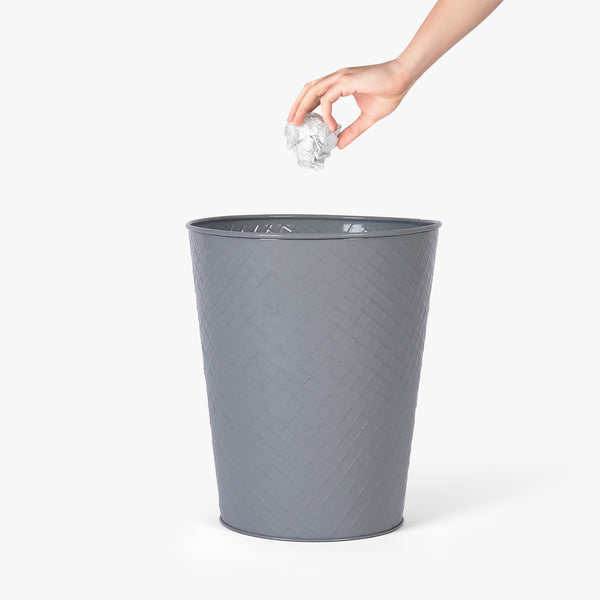 Dark Grey Metal Dustbin