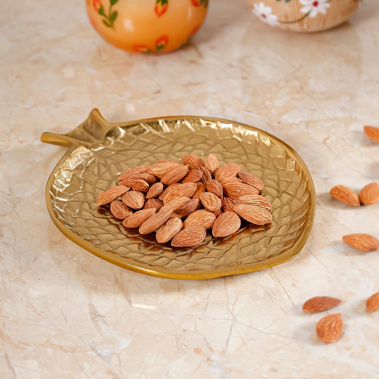 Gold Pomegranate Serving Tray