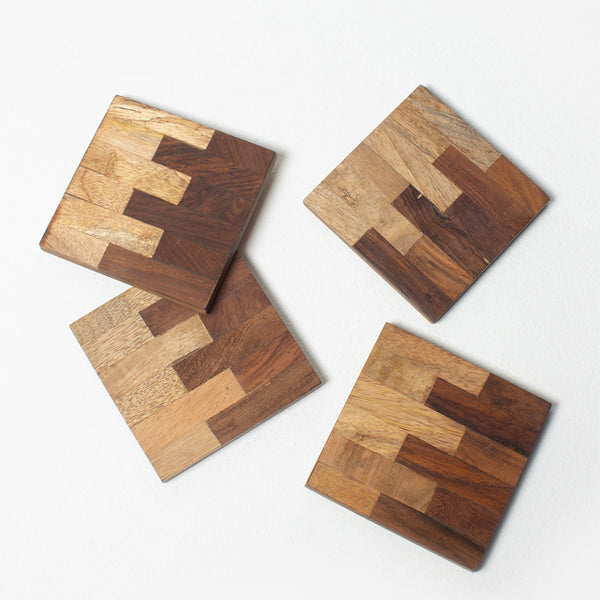 Wooden Brick Coasters