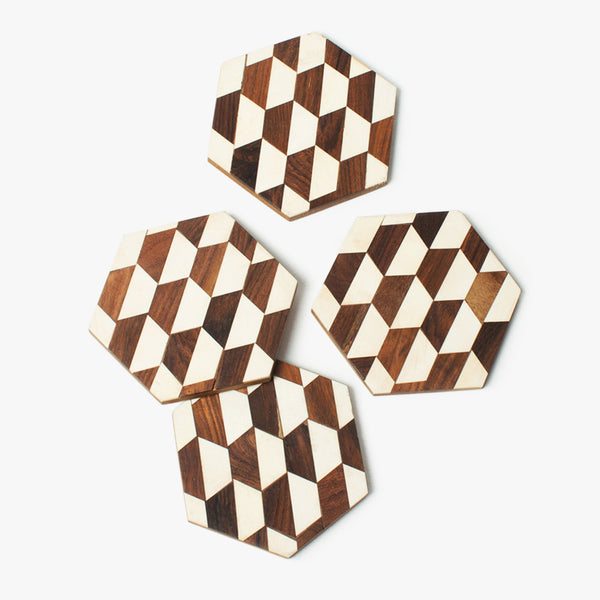 Geometrical Resin Mix Coasters