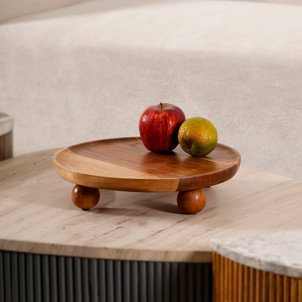 Wooden Pedestal Riser – Round Multipurpose Stand for Cake, Snacks & Décor