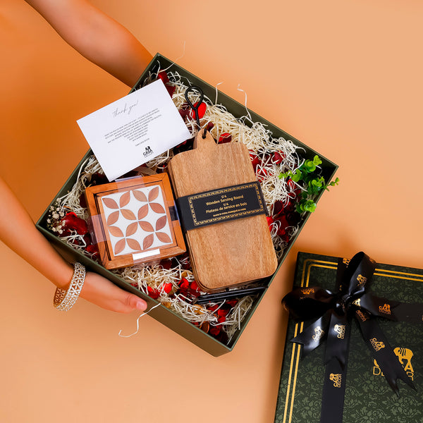 Wooden Coasters & Cheese Boards Premium Gift Set