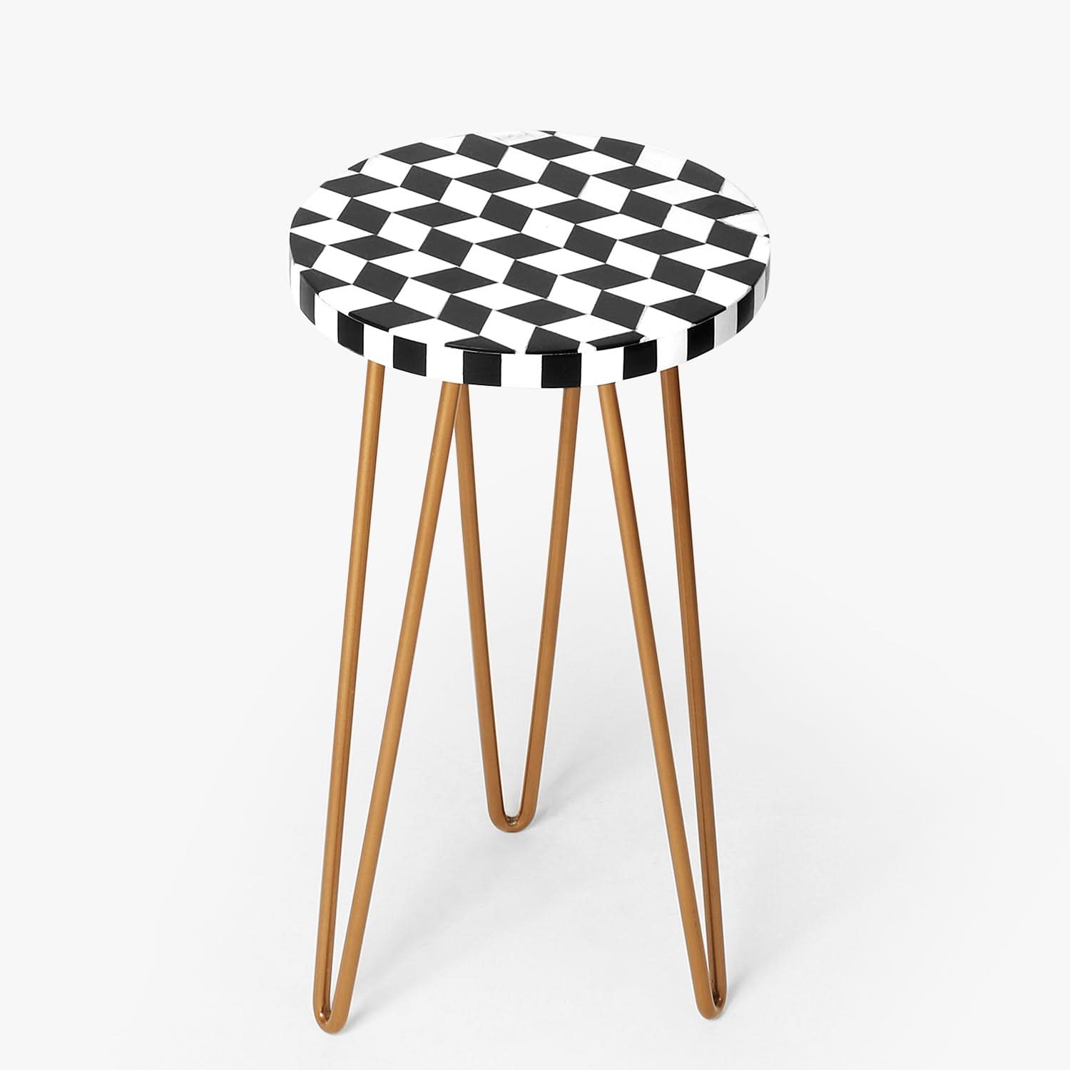 Retro Square-Block Plant Stand