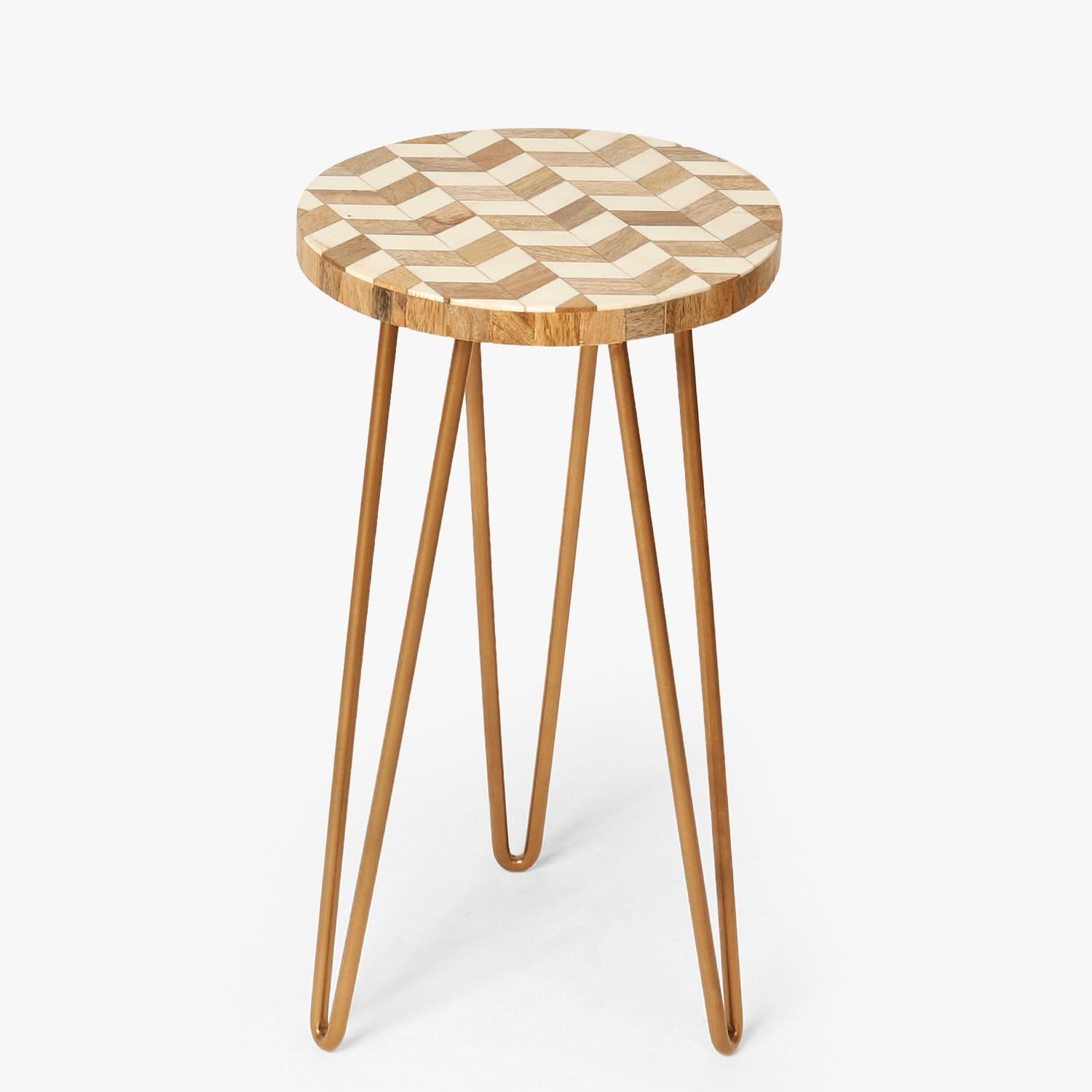 White Chevron String Plant Stand