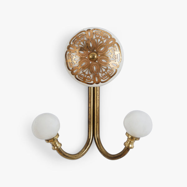 Gold Filigree Floral Wall Hooks