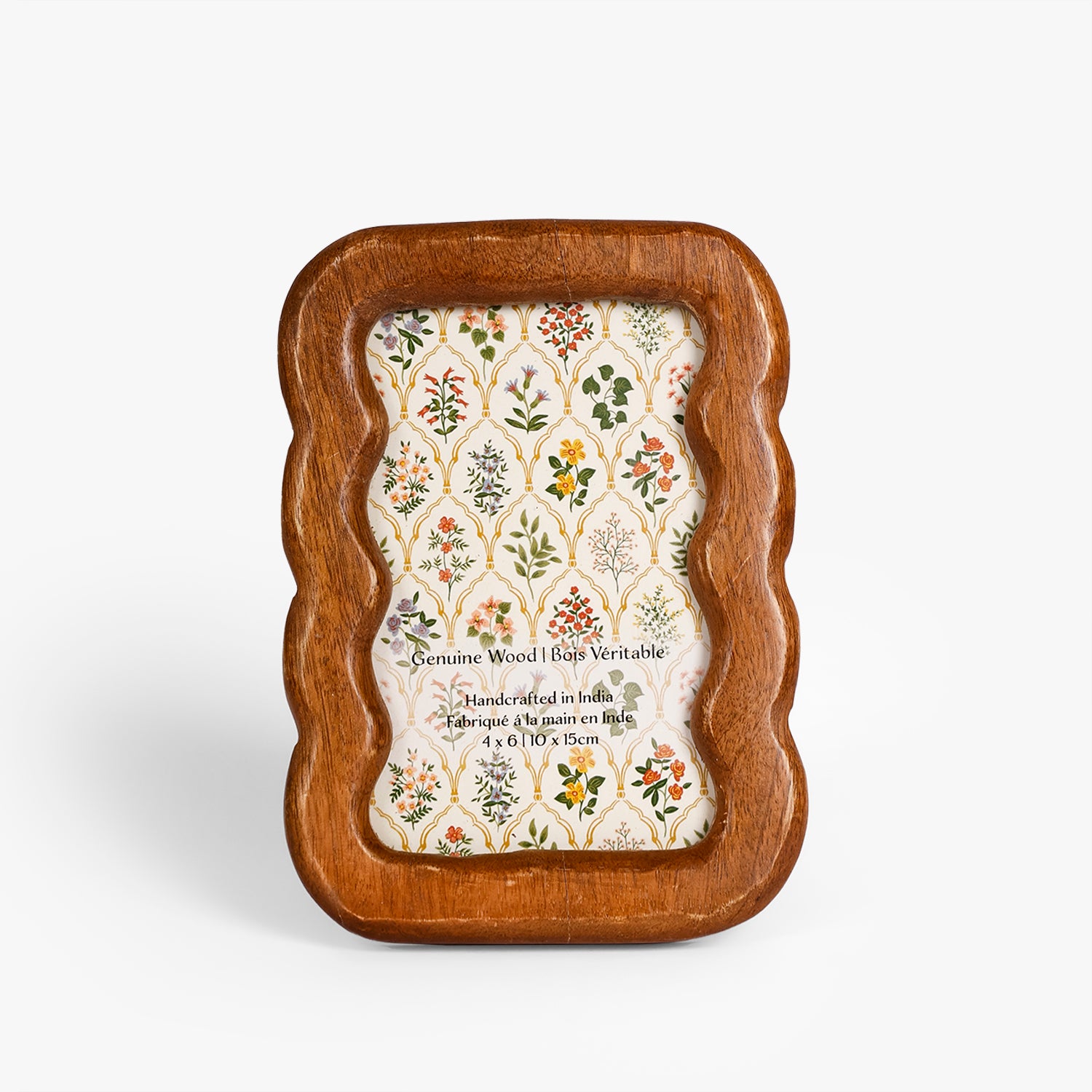 Curved Wooden Photo Frame for Table Decor, Shelf Styling and Memory Display