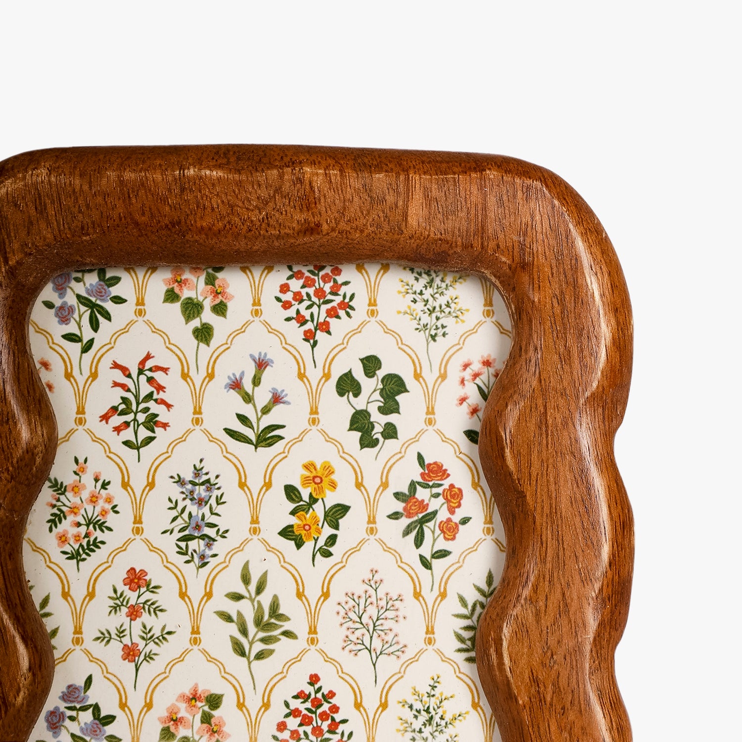 Curved Wooden Photo Frame for Table Decor, Shelf Styling and Memory Display