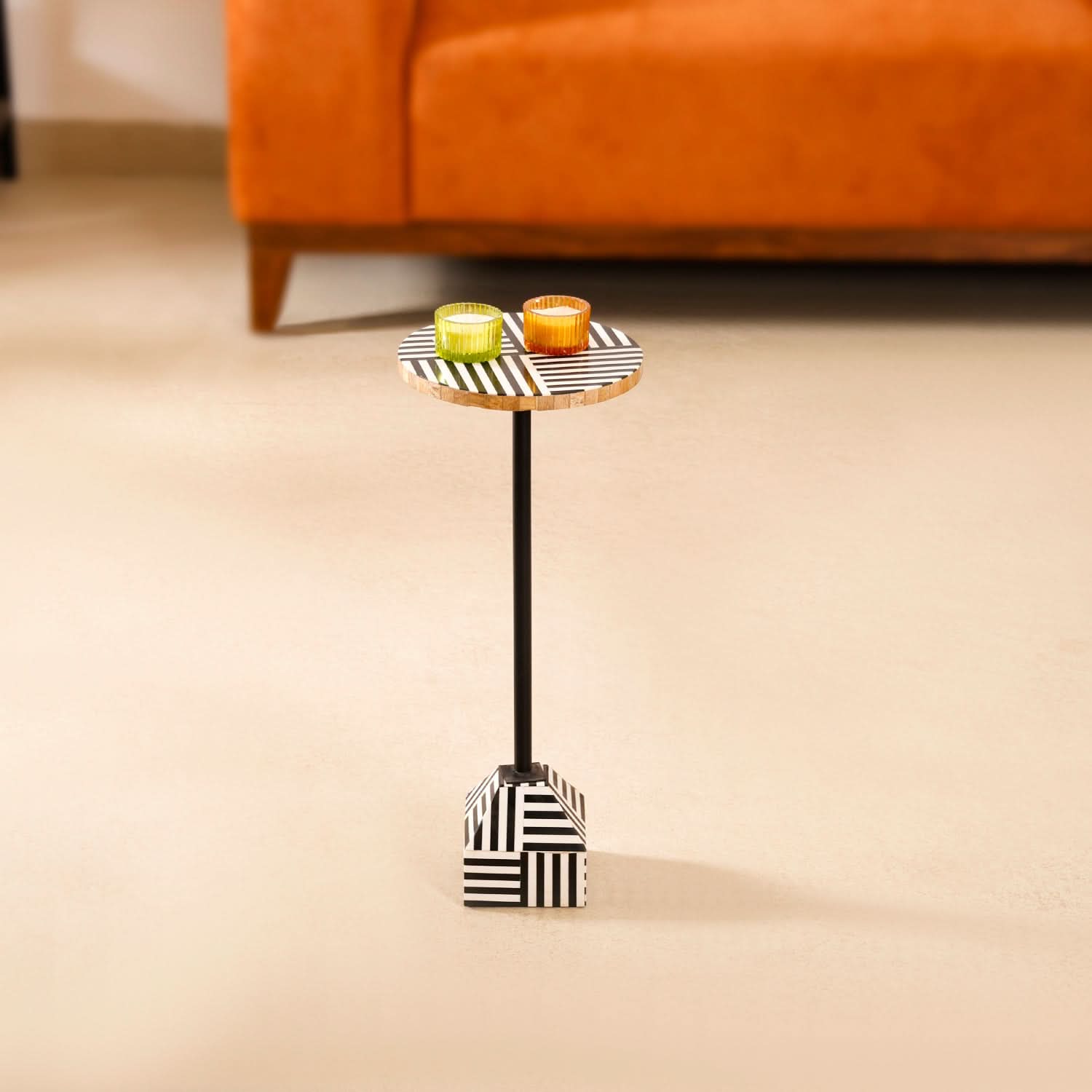 Stripe Statement Drink Table