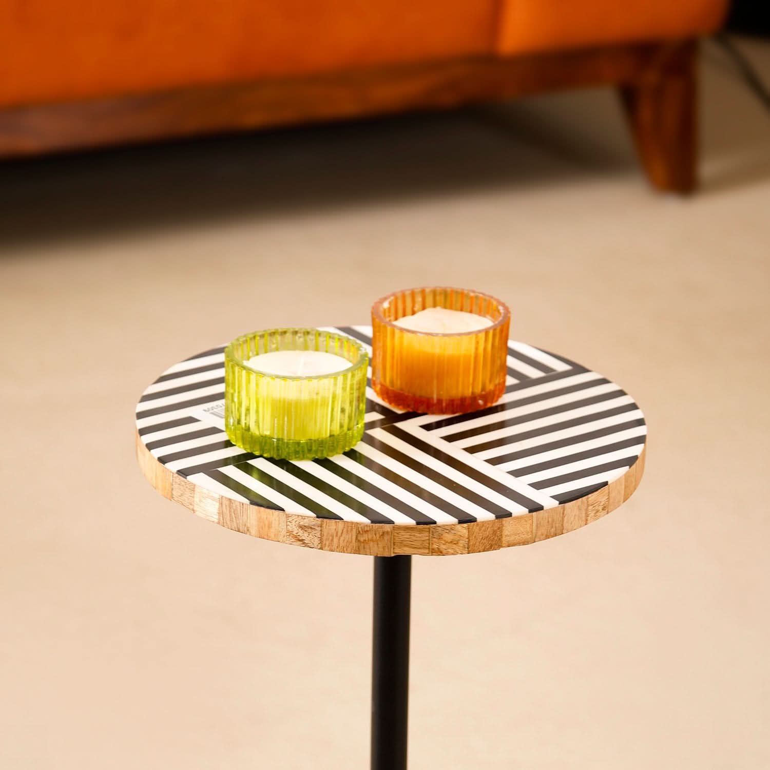 Stripe Statement Drink Table