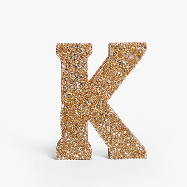 Bedazzled K Beaded Alphabet Accent