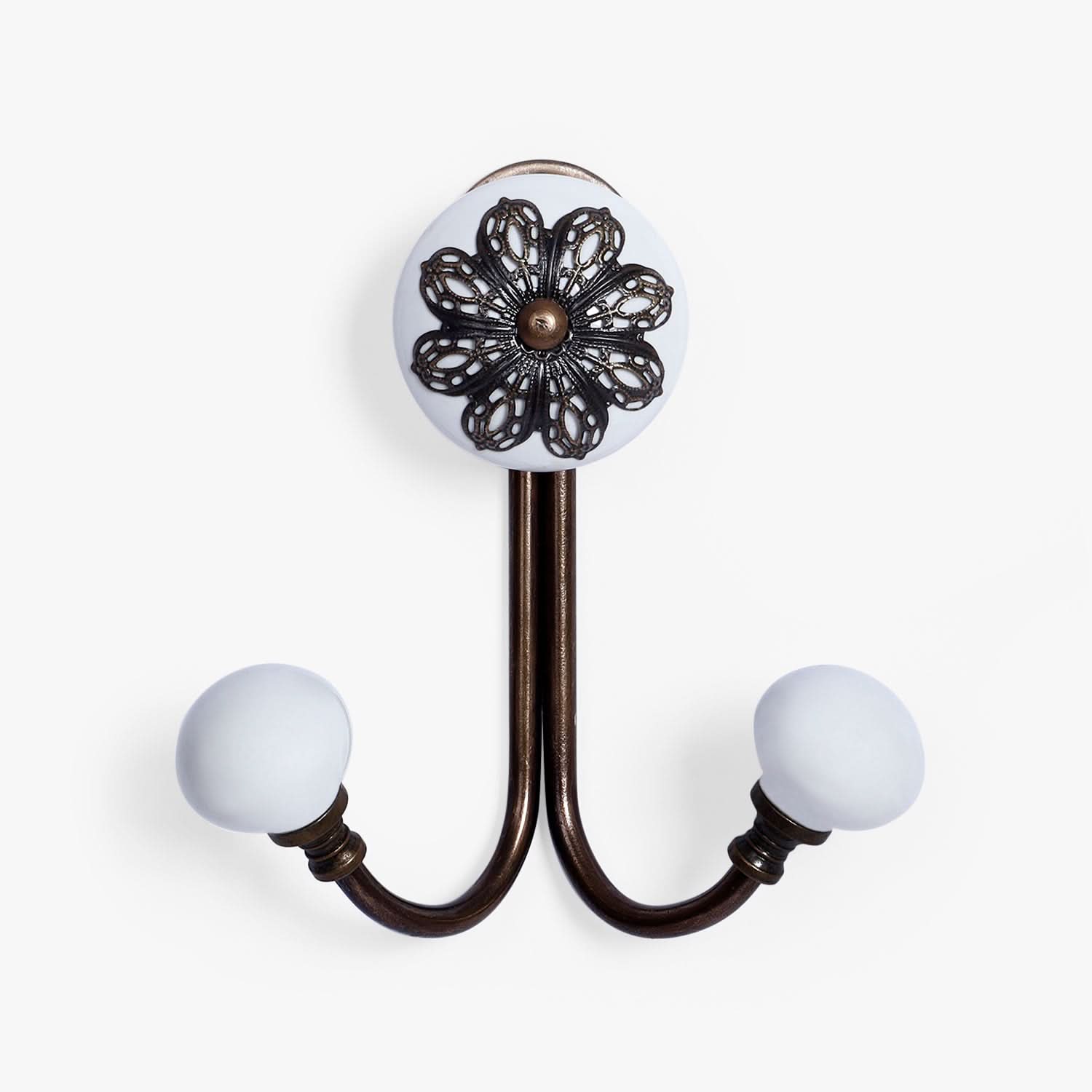 White Bella Dual Filigree Hooks